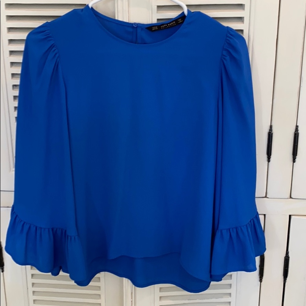 Zara blue blouse XS